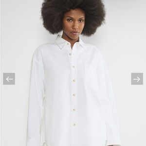 Aritzia Denim Forum White Button Up